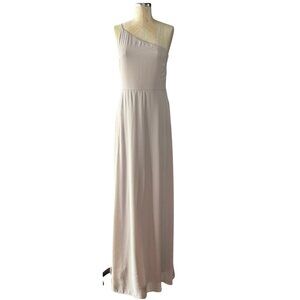 Show Me Your MuMu Shannon One Shoulder Maxi Dress Blush Chiffon Size Medium NWT